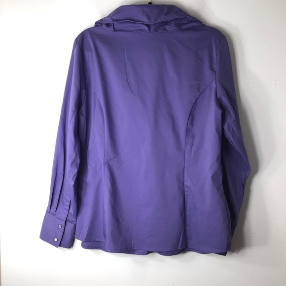 Soft Surroundings purple top large 14 button up - Picture 9 of 11